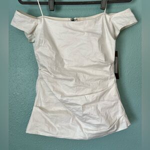 Nicole Miller Off Thee Shoulder Tuck Top style BB0271
